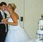 Messy cake kiss