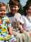 Three Thompsons on a bench