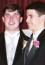N and J waiting at the altar